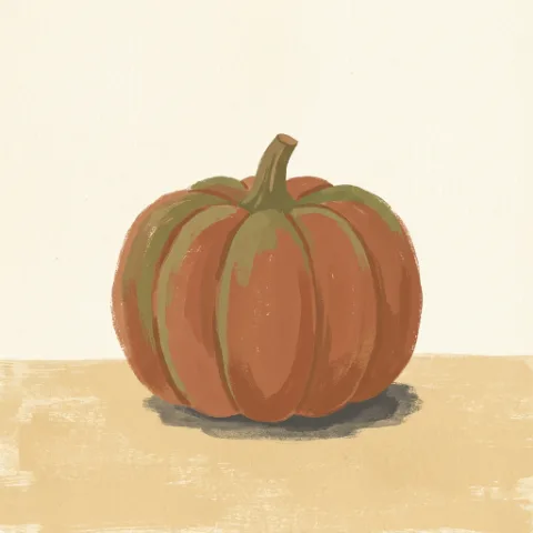 Gouache av et gresskar